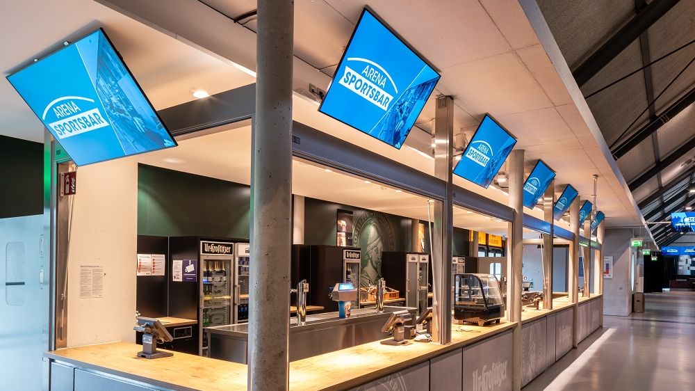 Nahaufnahme des Gastrostands. 